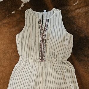 Nwt Boho Pinstripe Romper Old Navy Medium